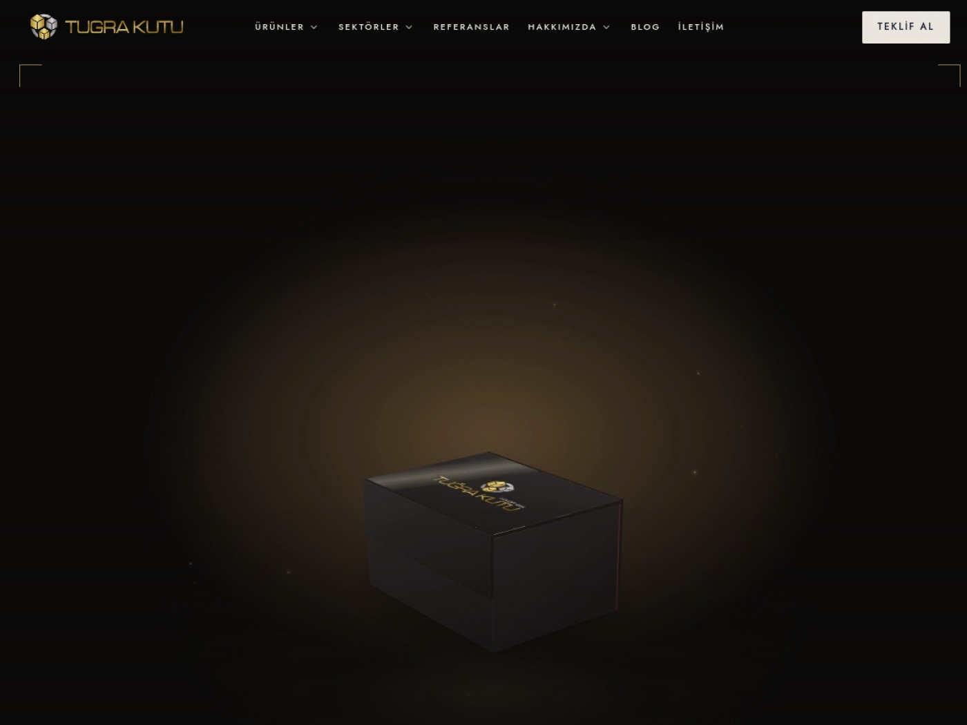 Tasarla Kutu web sitesi açılış ekranı